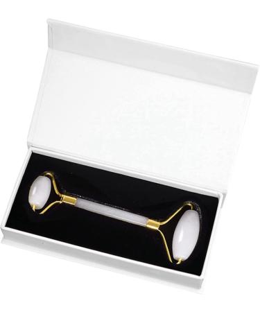 Massager Roller Massage Stick Massage Tool Jade Roller for Face Skin Care Natural White Stone Facial Massager Roller-Ci No Box (Color : Rollerpu with Box)