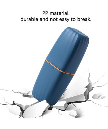 2PC Travel Toothbrush Cup Set - Portable Dustproof Wash Holder for Camping & Outdoors | Blue & Pink Organizer - Buy Online on GoSupps.com