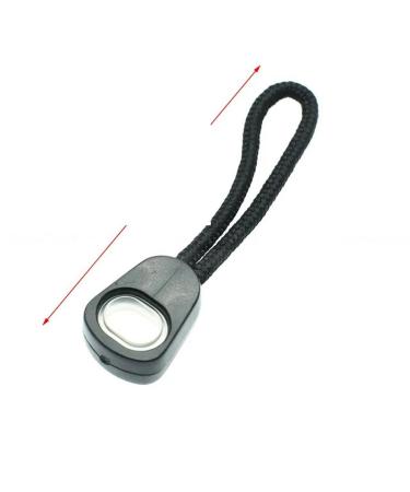5pcs/pack Zipper Pulls Cord Ends Cord Lock Strap Lariat Black For Clothing Accessories-C0101