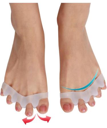 Buy Soft Silica Gel White Toe Separators for Valgus Toe Spreading | International Shipping Available - Buy Online on GoSupps.com