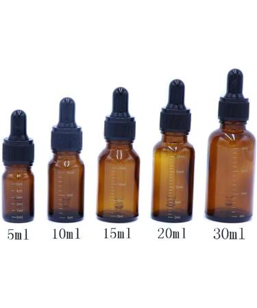 3 Pcs Empty Refillable Amber Glass Graduated Dropper Bottle Essential Oil Cosmetics Elite Fluid Container Jar Pot Holder with Glass Pipette Dropper (10ml/0.34oz) - Buy Online on GoSupps.com