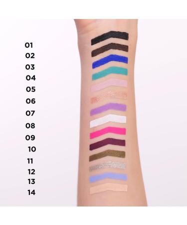 Eveline Cosmetics Variety Gel Eye Pencil No. 01 - Waterproof Versatile Eyeliner and Primer with Intense Pigmentation in 6 Vibrant Colors - Buy Online on GoSupps.com