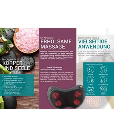Saneorelax Shiatsu Massage Pillow with Heat Neck Shoulder & Back Relief | Premium German Quality - Buy Online on GoSupps.com