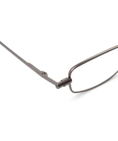 Foster Grant Gavin Fold Flat Reading Glasses - Gunmetal/Transparent - 48mm - Stylish & Portable Eyewear for International Shipping - Buy Online on GoSupps.com