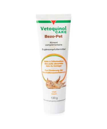 Vetoquinol Bezo-Pet Paste |120g |Supplementary feed for dogs and cats |Can help contribute to promoting the bale of hair |With malt and fish oil