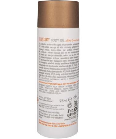 Shiatsu Body Oil - Luxury Edible Green Tea & Tangerine | Essential Massage Oil for Intimate Pleasure | 75ml - Buy Online on GoSupps.com
