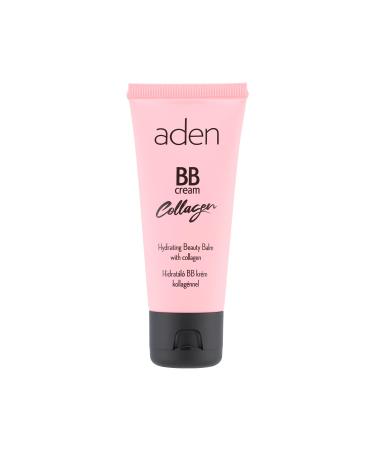 aden BB Cream Tinted Moisturizer with SPF 15 30 ml Hydrating Face Moisturizer with SPF & Collagen - acne BB Cream Foundation & Tinted Sunscreen for face Natural Coverage Made in Europe 01 Ivory