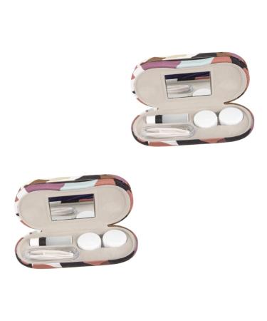 Healvian 2 sets dual purpose glasses case for home glasses container Clipper Guards eye case Multi-purpose glasses case container frame fabric cover Storage box