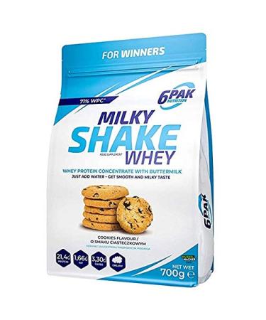 6Pak Milky Shake Whey Protein Buttermilk Concentrate 300g - Cookies Flavor