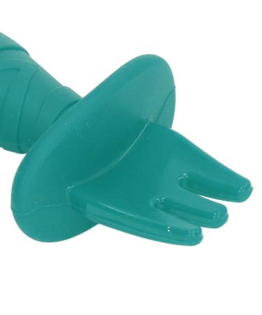 Silicone Spoon Fork Utensil for Infants | Soft Chew Weaning Tool to Relieve Anxiety - Green - Buy Online on GoSupps.com