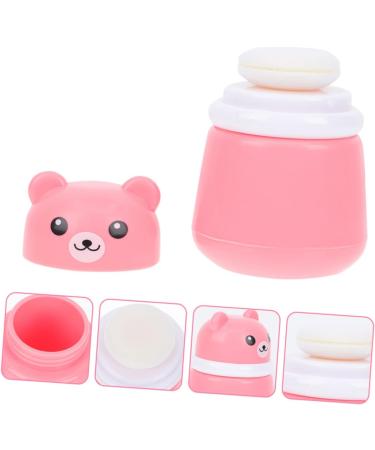 Balacoo 2pcs Body Powder Box Body Powder Puff Loose Powder Containers Refillable Cosmetic Containers Travel Pink 10x7cm - Buy Online on GoSupps.com