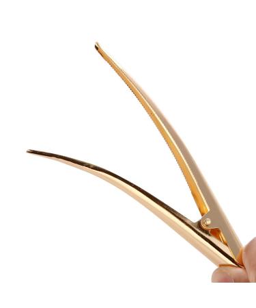 LONEEDY 10 Pack Large Gold Duckbill Hair Clips with Teeth - Non-Slip Alligator Curl Clips for Styling - Hair Barrettes DIY Accessories - Buy Online on GoSupps.com