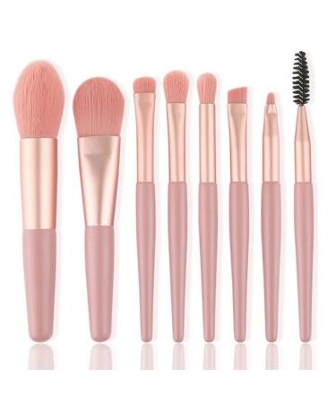 Mini 8 brush set Travel Makeup Brush Set Bridesmaid Gift Foundation Brush with Travel Makeup #02