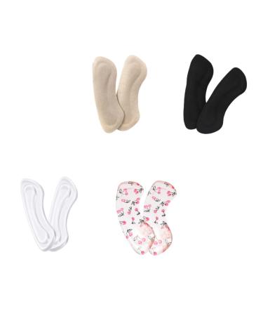 4 Pairs Half Shoe Pads Banya Cap Footwear Clip Shoe Inserts Gel Heel Liner Heel Grips Half Insoles High Heel Insoles