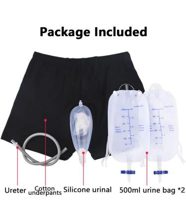 Male Urine Collector | Wearable Urine Collection Bag for Men | Portable External Catheter Device with Two 500ml Reusable Urine Bags - Shop Now - Buy Online on GoSupps.com
