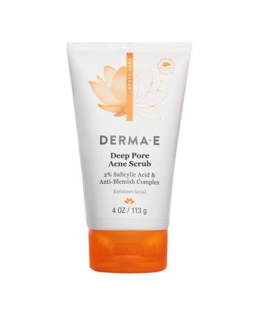 Derma E Deep Pore Acne Scrub 2% Salicylic Acid & Anti-Blemish Complex 4 oz (113 g)