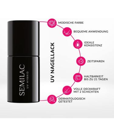 SEMILAC 420 Safari Night Blue Nail UV Gel Polish | Long Lasting and Easy to Apply | Soak off UV/Led | Perfect for Home and Professional Manicure and Pedicure 7 ml - Buy Online on GoSupps.com