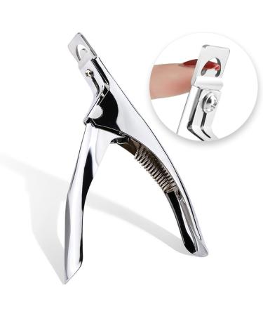 False Nail Tip Clipper Trimmer - Acrylic Edge Cutter Tool (Silver) - Buy Online on GoSupps.com