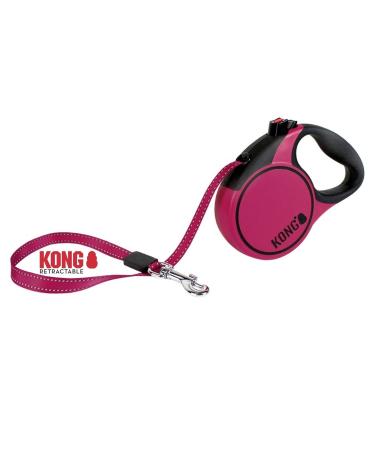 Cong roll -out dog leash in 5m length I for medium -sized dogs up to 30kg i size M i high -quality roller linen with break & lock system in pink i comfortable leash with soft handle & reflective belt terrain m (up to 30 kg) fuchsia - Buy Online on GoSupps.com