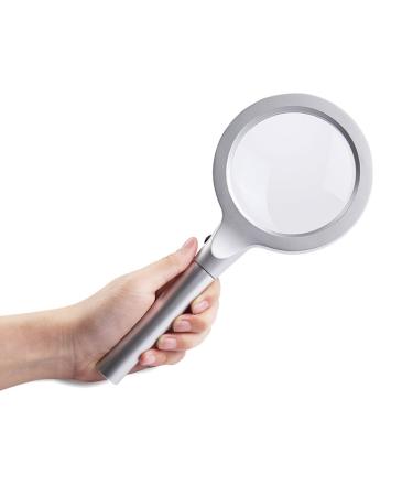 Magnifiers Handheld Portable 10 Times Magnifying Glass with LED Children's Elderly Reading HD high Power Optical Lens Reading Aids