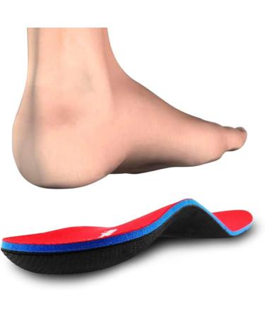PCSsole Orthotic Arch Support Shoe Inserts Insoles for Flat Feet - Feet Pain Plantar Fasciitis Insoles for Men and Women - A-Red - Mens 6-6.5  Womens 8-8.5 - 9.84 Inch