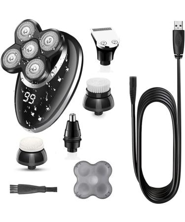 Electric Razor for Men - 5-in-1 Wet & Dry Shaver Kit | Rechargeable Rotary Grooming Tool - Buy Online on GoSupps.com