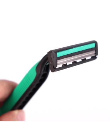 Disposable Double-Blade Razors with Security Cap - Ideal for Hotels Airbnb Shelters & Travel (50 Pack) - Buy Online on GoSupps.com