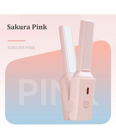 Small Curling Iron Rechargeable Hair Straightener and Curler - Multifunctional Straight and Curly Hair Wand for Girls and Teens Jiahua Pink - Buy Online on GoSupps.com