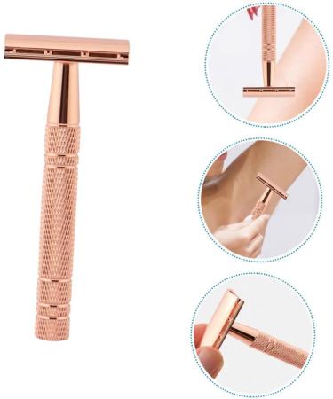 Angoily Metal Razor for Women & Men | Double Edge Beard & Facial Shaver Manual Aluminum Design - Buy Online on GoSupps.com