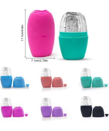 Face Ice Cubes Silicone Roller - Reusable Moisturizing & Cooling Massage Device - Leak-Proof Black Design - Buy Online on GoSupps.com