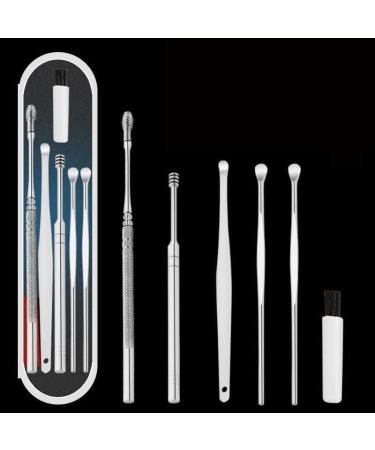 6Pcs Stainless Steel Spiral Earpick Wax Remover Set - Silver - Buy Online on GoSupps.com