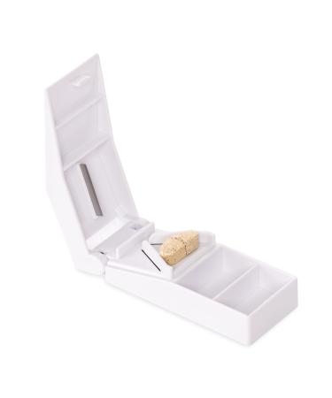 Pill Cutter Splitter with Stainless Steel Blade and Guard Storage by easycare