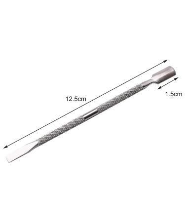 Stainless Steel Nail Shaver Spatula Set - Manicure Tool & Nail Cleaner Remover - Premium Scrapers & Spoon - Buy Online on GoSupps.com