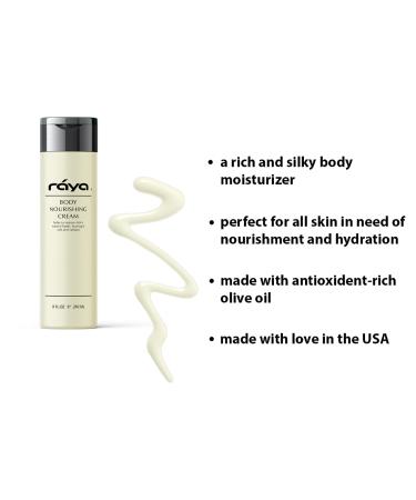 Raya Body Nourishing Cream 8 oz (S-112) | Rich and Silky Body Moisturizer | Softening and Nourishing | Made with Fine Oils Butters and Vitamins - Buy Online on GoSupps.com