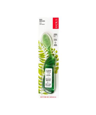 RADIUS Left Hand Toothbrush - Soft Bristles for Gum Health, Sustainable Materials (Colors Vary) - Buy Online on GoSupps.com