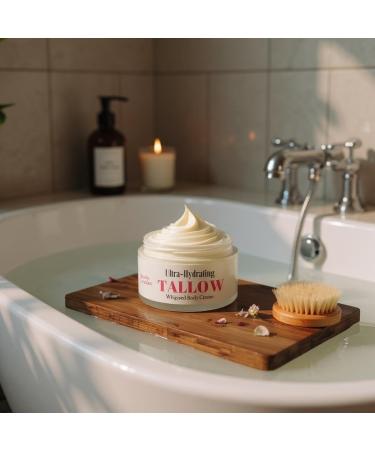 Nature Skin Shop Whipped Tallow Body Cream - Four Ounces - Intense Moisturizer for Dry Sensitive & Compromised Skin - with Grass-Fed Tallow - Buy Online on GoSupps.com