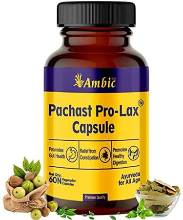 Puritans PACHAST Pro-Lax Constipation Relief Medicine - 60 Capsule Veg for Acidity Relief Bloating and Gas Relief Indigestion Relief Boost Gut Health Digestive Enzymes by Triphala Powder