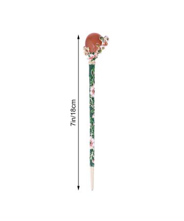 Lurrose Vintage Hair Chopsticks | Chinese Jade Hairpins | Antique Green Hair Sticks for Elegant Hairstyles - Buy Online on GoSupps.com