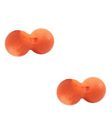 FOMIYES 2 STK peanut massage ball massage roll in peanut shape foot massage device Fitnessball gymnastics ball peanuts ice hockey double lacrosse massager double lacrosse massage ball
