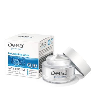 DeBa DeBa Nourishing Face Cream with Coenzyme Q10 4D Hyaluronic Acid and Coconut Oil