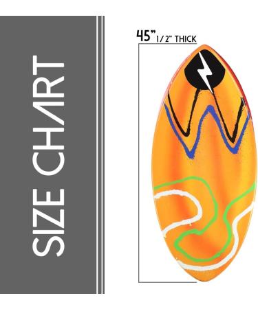 Zap Skimboards Classic Series Wedge Medium Skimboard 45 - Assorted Colors - E-Glass Wrap - Polyester Resin - TuffCoat Gloss Finish - Buy Online on GoSupps.com