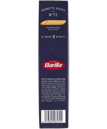  Italian Gourmet E.R. Pack of 20 Barilla Pennette Rigate pasta no. 72 100% Italian noodles 500g + Italian gourmet polpa 400g - Buy Online on GoSupps.com
