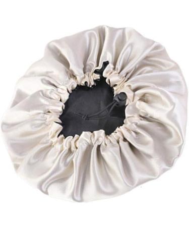 Lurrose Yellow Satin Bonnet for Kids | Double Layer Soft Elastic Sleeping Hat for Toddlers & Babies | Comfortable Sleepwear - Buy Online on GoSupps.com