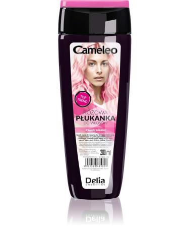 Cameleo - Pink Hair Toner with Rose Water NO Yellow Shades Tones Semi Permanent Hair Dye - Blonde Grey Hair - Colour & Care - Paraben Free | 200ml Pink 200 ml (Pack of 1)