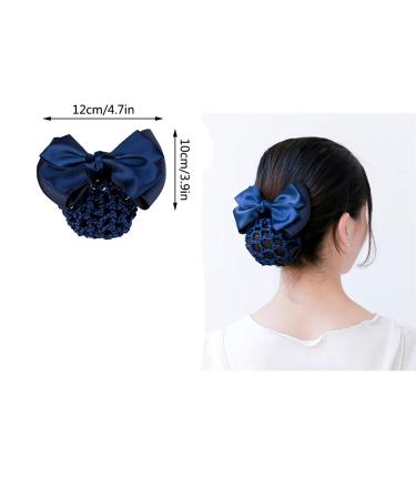 MOTZU 9-Piece Bowknot Hair Clip Set in Red | Women's Snood Net Barrette Bun Cover with Lace Bow Detail - Buy Online on GoSupps.com