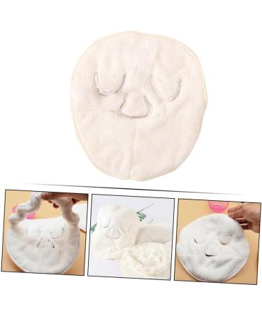 TOPBATHY Serviette Masque de Beaut Hydratante pour Visage paisse en Corail Doux Utilisation Chaude et Froide Femmes Soin Peau Visage Confort Bande lastique Trois Trous pour Maintien - Buy Online on GoSupps.com
