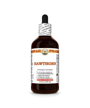 Hawaii Pharm Hawthorn Extract, Tincture for Heart Wellness, Supports Circulation, Promotes Lipid Balance, Antioxidant Rich, Boosts Immune Strength - 4 fl.oz 4 Fl Oz (Pack of 1)