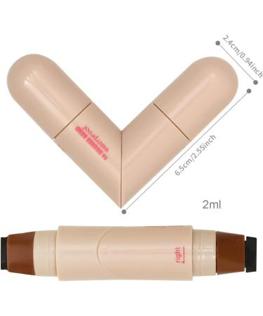 Makeup Eyeliner Pen 2ml Double Sided Waterproof Eyeliner for Girls Compact Makeup Kit Travel Shop Outdoor Home Daughter Easy to Use Brown - Buy Online on GoSupps.com