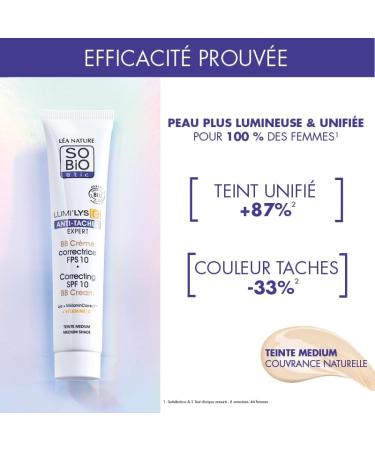 L A NATURE SO BiO tic | BB Correcting Cream SPF 10 - Lumi'lys C | Anti-Stain Expert | Medium Shade | Natural Coverage | My - Buy Online on GoSupps.com