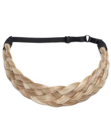Tess Braided Hair Band Tie | Adjustable Hair Headband for Women | 3.8cm Wide Light Gold Blonde Extensions - Buy Online on GoSupps.com